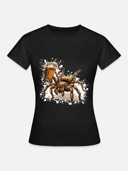Tarantula Bier Lustig - Frauen T-Shirt - Schwarz