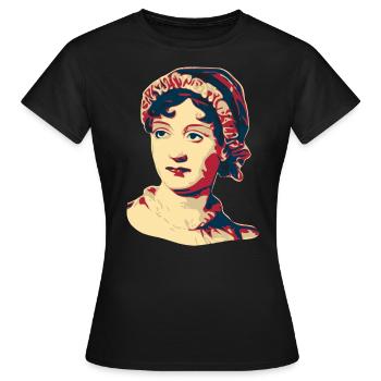 Jane Austen - Frauen T-Shirt - Schwarz - Vorne - AI Model Female 172 dark (172cm)