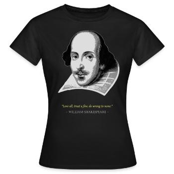 William ShakespeareZitat - Frauen T-Shirt - Schwarz - Vorne - AI Model Female 172 dark (172cm)
