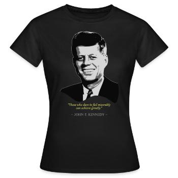 John F. Kennedy Citation - T-shirt Femme - noir - Devant - AI Model Female 172 dark (172cm)