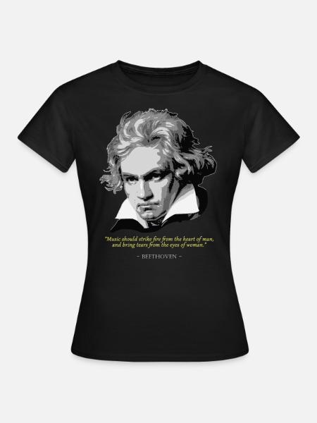 BeethovenZitat - Frauen T-Shirt - Schwarz