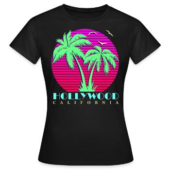 Hollywood - T-shirt Femme - noir - Devant - AI Model Female 172 dark (172cm)