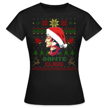 Dante Claus Christmas - T-shirt Femme - noir - Devant - AI Model Female 172 dark (172cm)