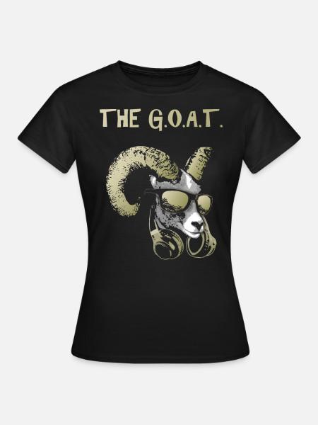 De Geit Cool Cool en Grappig MuziekDier met - Vrouwen T-shirt - zwart