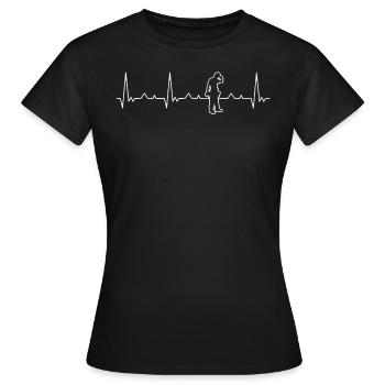 Trabajador de la construcción Powerdrill. Corazón - T-shirt Femme - noir - Devant - AI Model Female 172 dark (172cm)