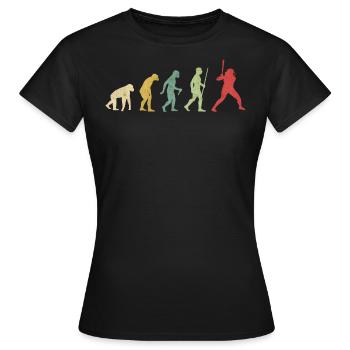 Softball Girl Homerun Hit Evolution - T-shirt Femme - noir - Devant - AI Model Female 172 dark (172cm)