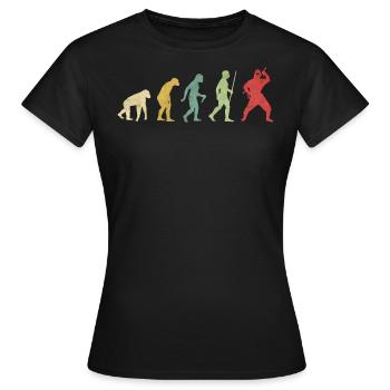 Ninja Pose Evolution - Frauen T-Shirt - Schwarz - Vorne - AI Model Female 172 dark (172cm)