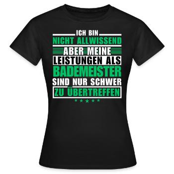 Des performances inégalées en tant que sauveteur - T-shirt Femme - noir - Devant - AI Model Female 172 dark (172cm)