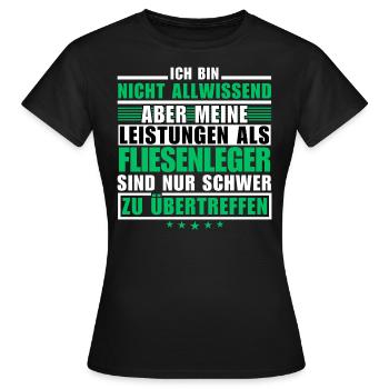 Unrivalled performance as a tiler - Women's T-Shirt - black - Front - AI Model Female 172 dark (172cm)