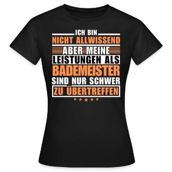 Unsurpassed performance as a lifeguard - Women's T-Shirt - black - Front - AI Model Female 172 dark (172cm)