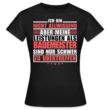 Des performances inégalées en tant que sauveteur - T-shirt Femme - noir - Devant - AI Model Female 172 dark (172cm)