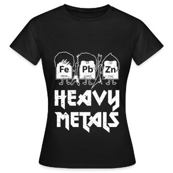 Heavy Metals Chemie Schwermetalle Musik Geek - Frauen T-Shirt - Schwarz - Vorne - AI Model Female 172 dark (172cm)