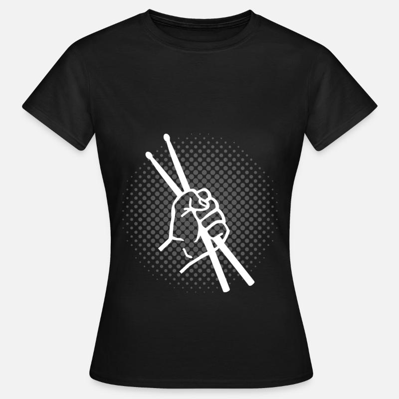 Drummer Drummer Drummer Sticks idea - Women's T-Shirt - black