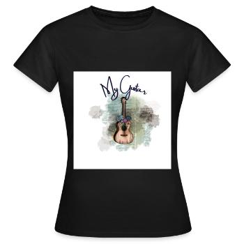 my guitar - T-shirt Femme - noir - Devant - AI Model Female 172 dark (172cm)