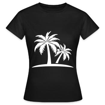 Île Palm - T-shirt Femme - noir - Devant - AI Model Female 172 dark (172cm)