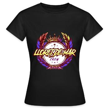 Lloret De Mar Crew Bunt - Frauen T-Shirt - Schwarz - Vorne - AI Model Female 172 dark (172cm)