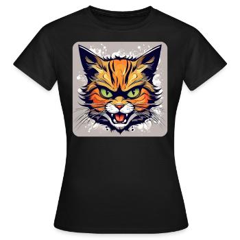 Wild Cat - Women's T-Shirt - black - Front - AI Model Female 172 dark (172cm)