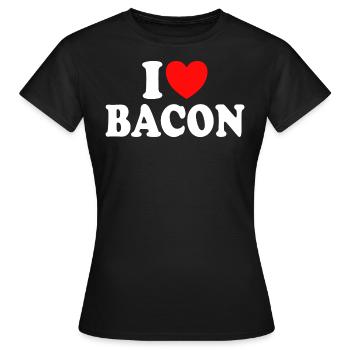 Ich liebe Speck Humor Fleisch Speck - Frauen T-Shirt - Schwarz - Vorne - AI Model Female 172 dark (172cm)