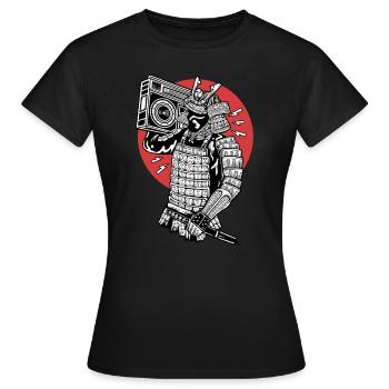 Popkultur Aamurai boombox - Frauen T-Shirt - Schwarz - Vorne - AI Model Female 172 dark (172cm)