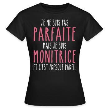 Nicht perfekt, aber ich bin ein Monitor - Frauen T-Shirt - Schwarz - Vorne - AI Model Female 172 dark (172cm)