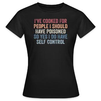 Komisch - Frauen T-Shirt - Schwarz - Vorne - AI Model Female 172 dark (172cm)