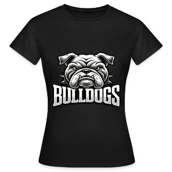 Bulldogs Mascot Back To School Team Spirit - Women's T-Shirt - black - Front - AI Model Female 172 dark (172cm)