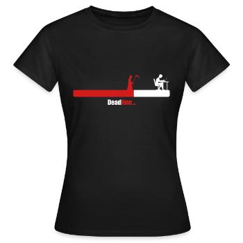 Entwickler Deadline Programmer Informatiker Coder - Frauen T-Shirt - Schwarz - Vorne - AI Model Female 172 dark (172cm)