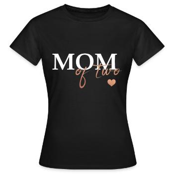 Mom of two - Mother's Day - Gift - Women's T-Shirt - black - Front - AI Model Female 172 dark (172cm)