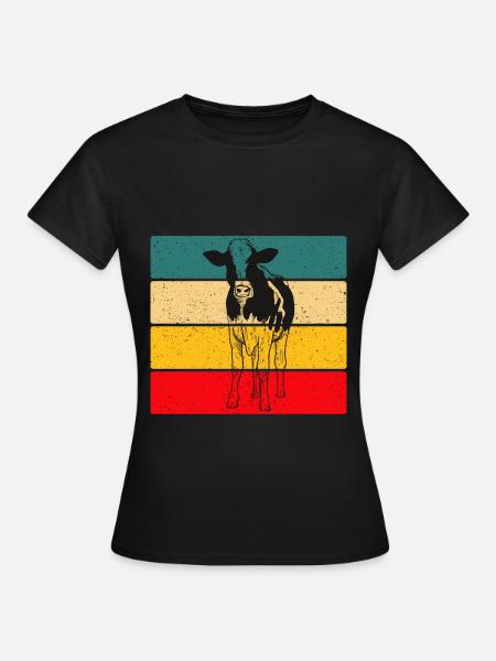 Kuh - Frauen T-Shirt - Schwarz