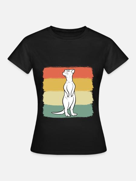 Erdmännchen - Frauen T-Shirt - Schwarz