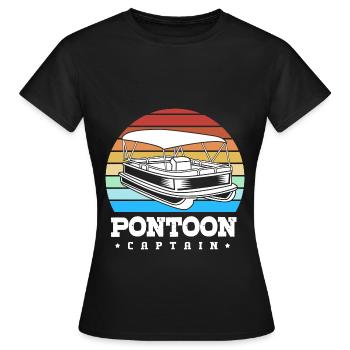 Bateau ponton Bateau Bateaux - T-shirt Femme - noir - Devant - AI Model Female 172 dark (172cm)