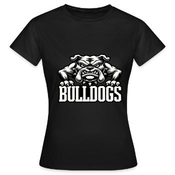Bulldogs Mascot Back To School Team Spirit - Women's T-Shirt - black - Front - AI Model Female 172 dark (172cm)