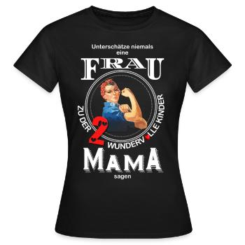 Mama - Frauen T-Shirt - Schwarz - Vorne - AI Model Female 172 dark (172cm)