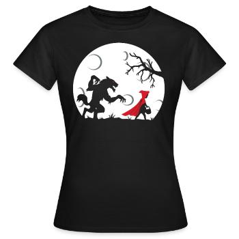 chaperon rouge - T-shirt Femme - noir - Devant - AI Model Female 172 dark (172cm)
