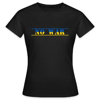No War - Kein Krieg - Für Frieden - Frauen T-Shirt - Schwarz - Vorne - AI Model Female 172 dark (172cm)