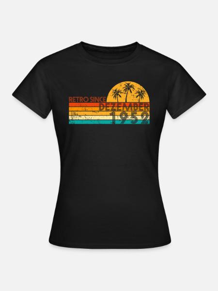 Retro since Dezember 1952 - Geburtstag im Dezember - Frauen T-Shirt - Schwarz