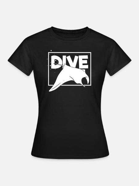 Plongée avec les raies manta - Plongée - T-shirt Femme - noir