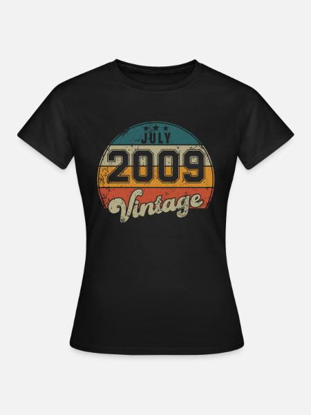 Vintage verjaardag - juli 2009 - cadeau-idee - Vrouwen T-shirt - zwart