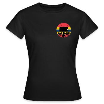 Capture Life Vibes – Créateur de Tropical Sunset - T-shirt Femme - noir - Devant - AI Model Female 172 dark (172cm)