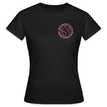 NE DÉTRUIS PAS LE ROSE DU FUTUR - T-shirt Femme - noir - Devant - AI Model Female 172 dark (172cm)