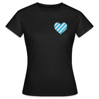 Drapeau du Cœur de Bavière - T-shirt Femme - noir - Devant - AI Model Female 172 dark (172cm)