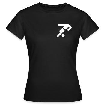 Soccer Logo Headless - Women's T-Shirt - black - Front - AI Model Female 172 dark (172cm)