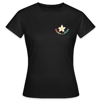 Mama Est 2025 Retro Ich werde Mutter - Frauen T-Shirt - Schwarz - Vorne - AI Model Female 172 dark (172cm)