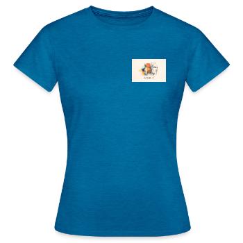 Human_AI - T-shirt Femme - bleu saphir antique chiné - Devant - AI Model Female 172 dark (172cm)