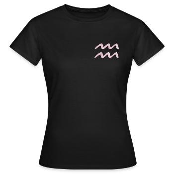 Wassermann Sternzeichen - Frauen T-Shirt - Schwarz - Vorne - AI Model Female 172 dark (172cm)