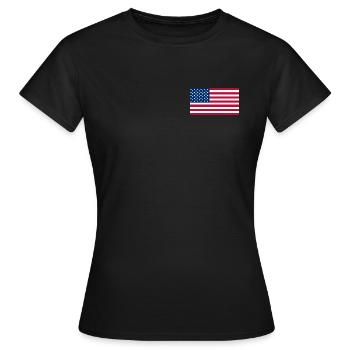 drapeau des Etats Unis - T-shirt Femme - noir - Devant - AI Model Female 172 dark (172cm)