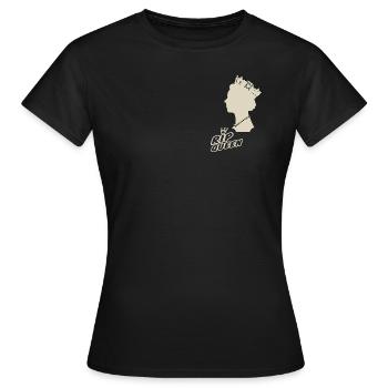 Queen Elizabeth II - Frauen T-Shirt - Schwarz - Vorne - AI Model Female 172 dark (172cm)