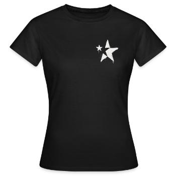 TheStar-Logo – Spray-Edition - Frauen T-Shirt - Schwarz - Vorne - AI Model Female 172 dark (172cm)