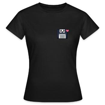 Disquette mignonne, kawaii ! - T-shirt Femme - noir - Devant - AI Model Female 172 dark (172cm)
