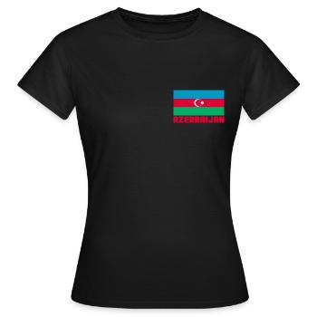 Azerbaïdjan - T-shirt Femme - noir - Devant - AI Model Female 172 dark (172cm)